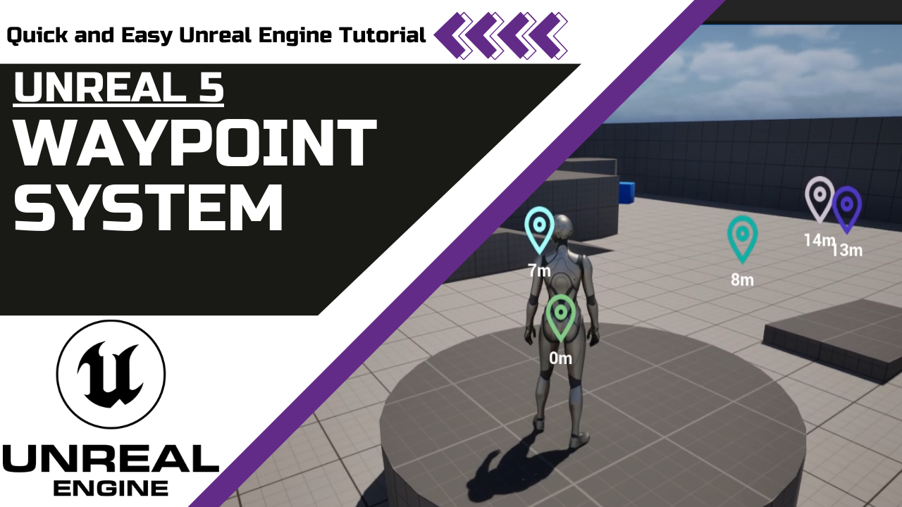Unreal Engine 5 Drop Waypoints & Measure Distance in Meters