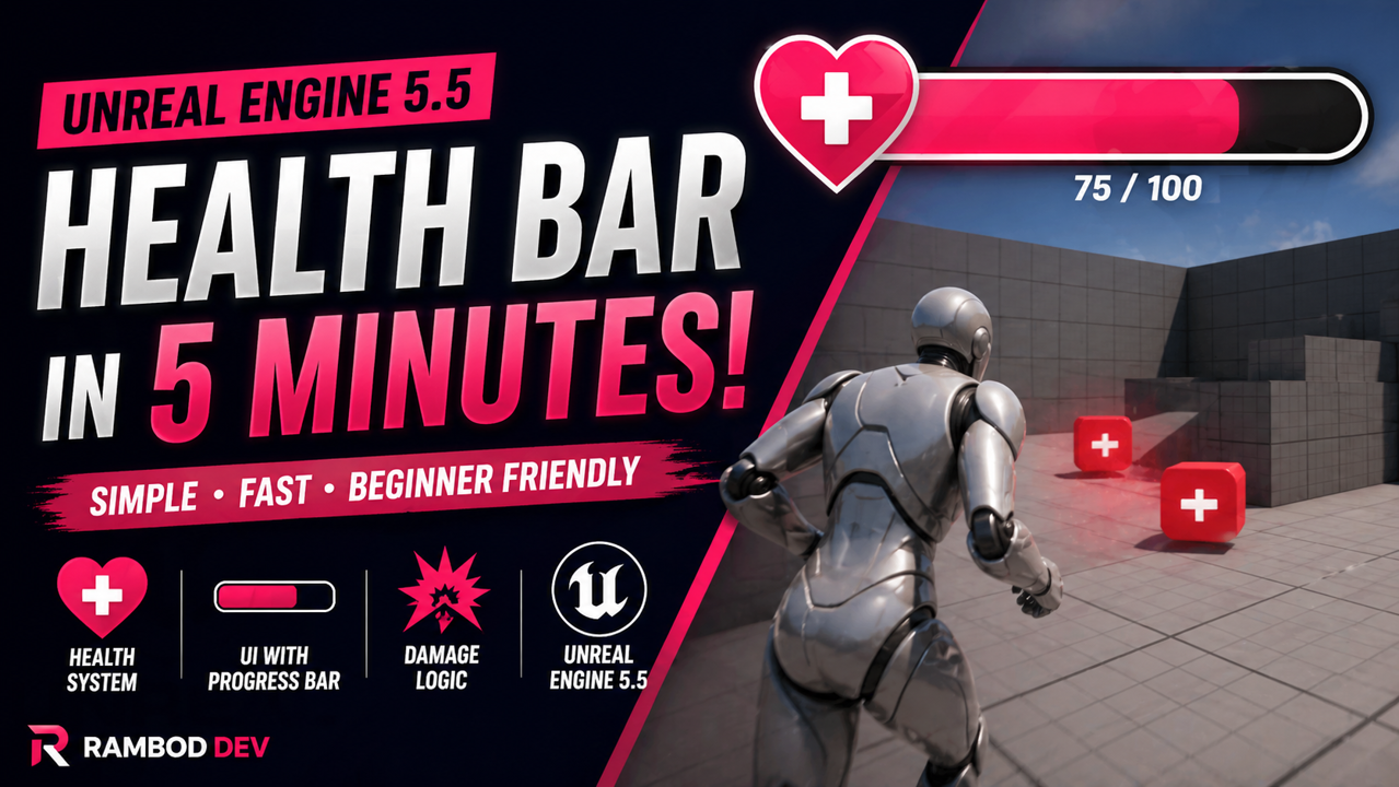 UE5 Health Bar UI | Rambod Dev
