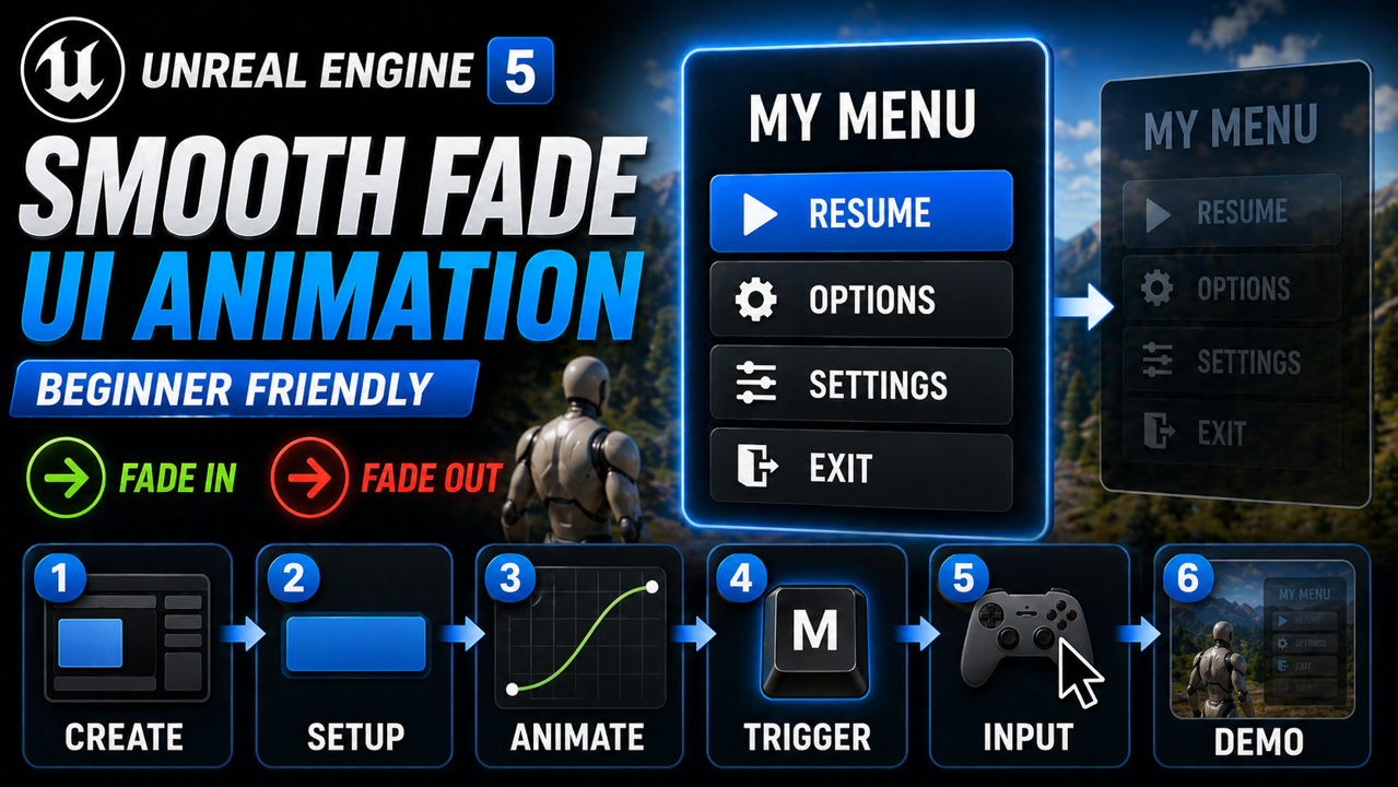 Fade Out Game Tutorial UE5 Smooth UI Fade | Rambod Dev